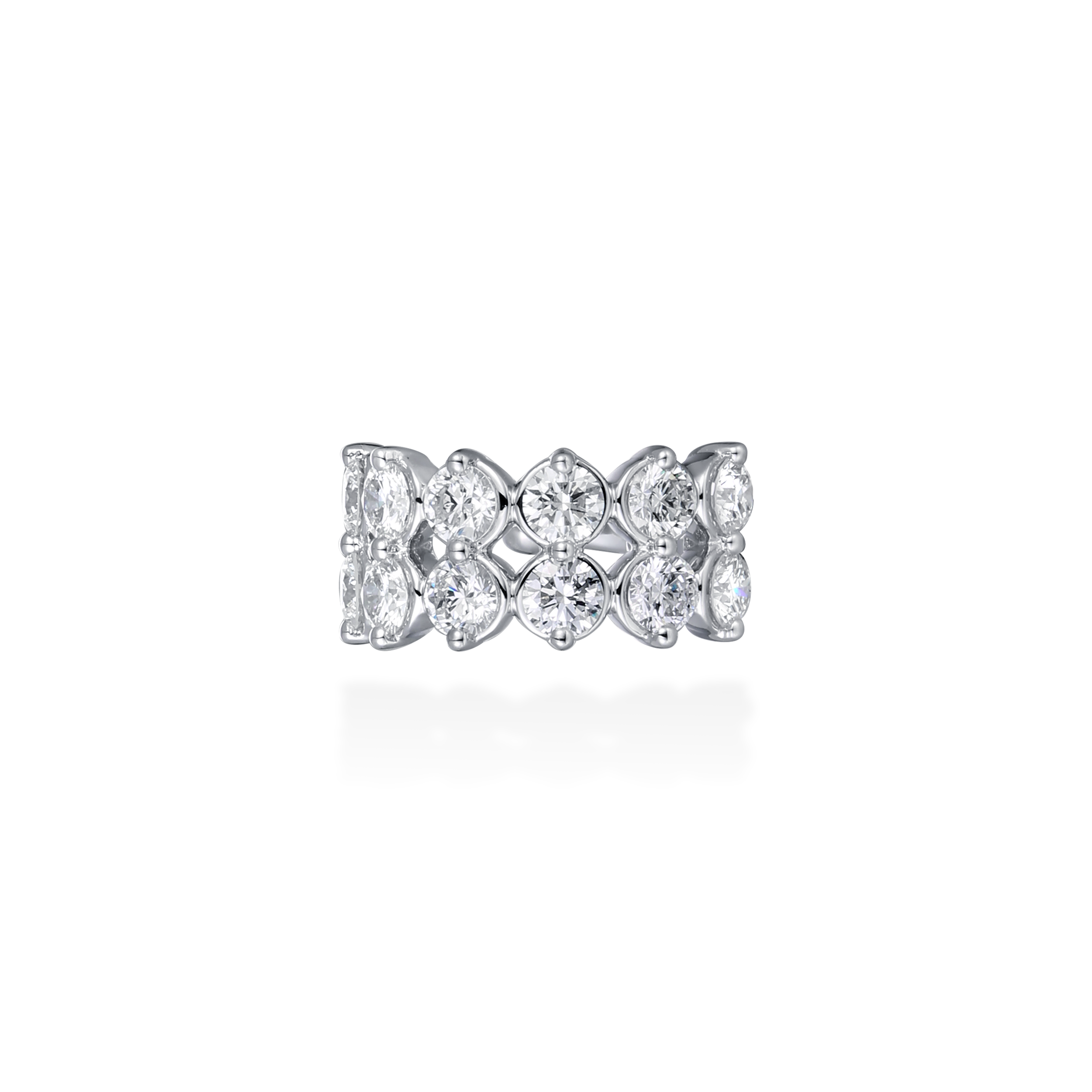 Sparkle double row diamond ear cuff